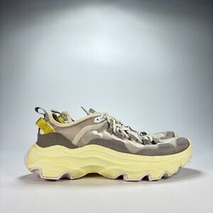 Sorel Kinetic Breakthru Tech Grey Yellow Running Shoes NM4623-191 Men's Size 11